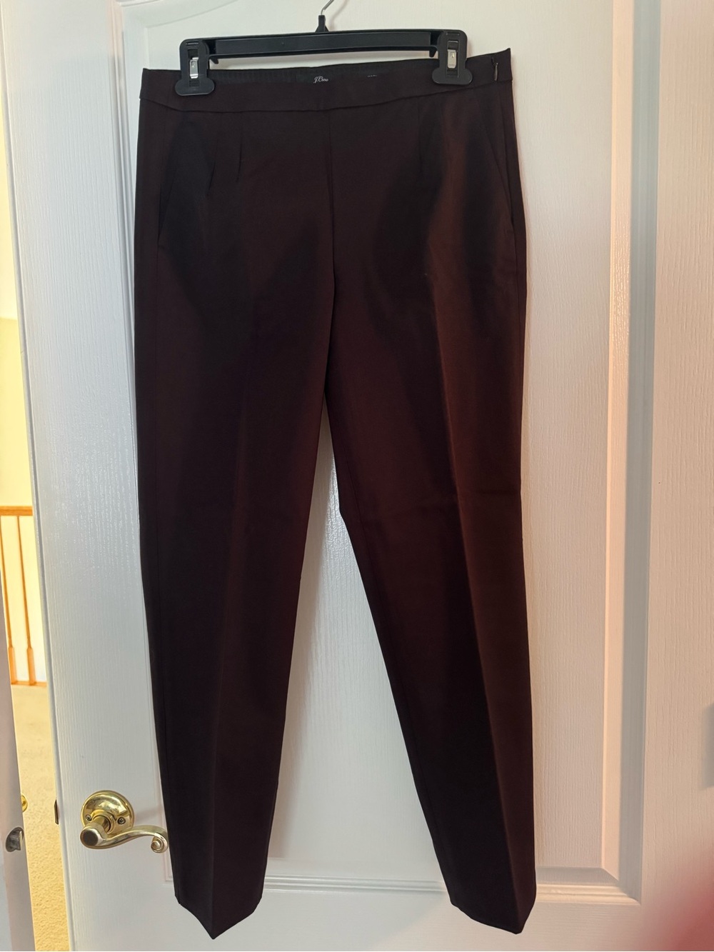 J.Crew Size 4 black Martie ankle straight leg pant. Flat front, side zipper NWOT